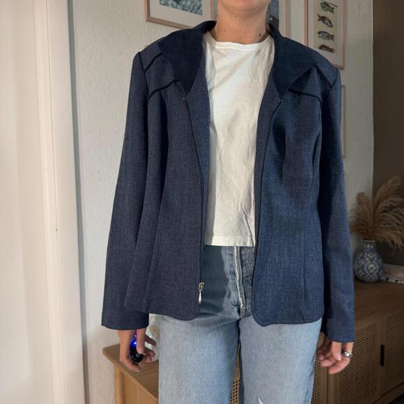 Sag Harbor Blue Zip Up - Picture 2 of 5